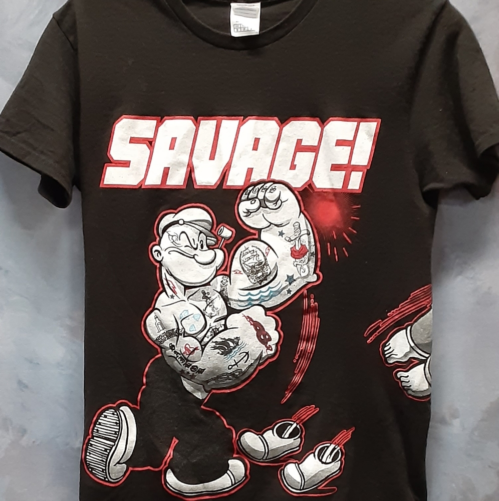 Popeye "Savage" tshirt Size Small
